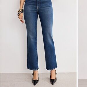 Good American Dark Blue Straight Leg Jeans